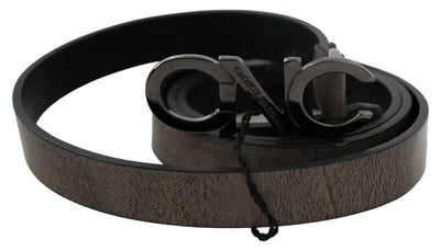 Costume National Elegant Dark Brown Leather Belt