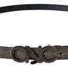 Costume National Elegant Dark Brown Leather Belt