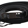 Costume National Elegant Black Leather Adjustable Belt