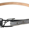 Ermanno Scervino Elegant Black Braided Leather Belt