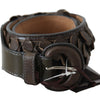 Ermanno Scervino Chic Brown Fringed Leather Fashion Belt