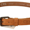 Costume National Elegant Light Brown Fashion Belt with Black-Tone Buckle