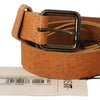 Costume National Elegant Light Brown Fashion Belt with Black-Tone Buckle