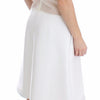 Koonhor Elegant White Silk-Wool Blend Tank Dress