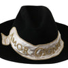 Dolce & Gabbana Elegant Black Lapin Wide Brim Panama Hat