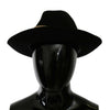 Dolce & Gabbana Elegant Black Lapin Wide Brim Panama Hat