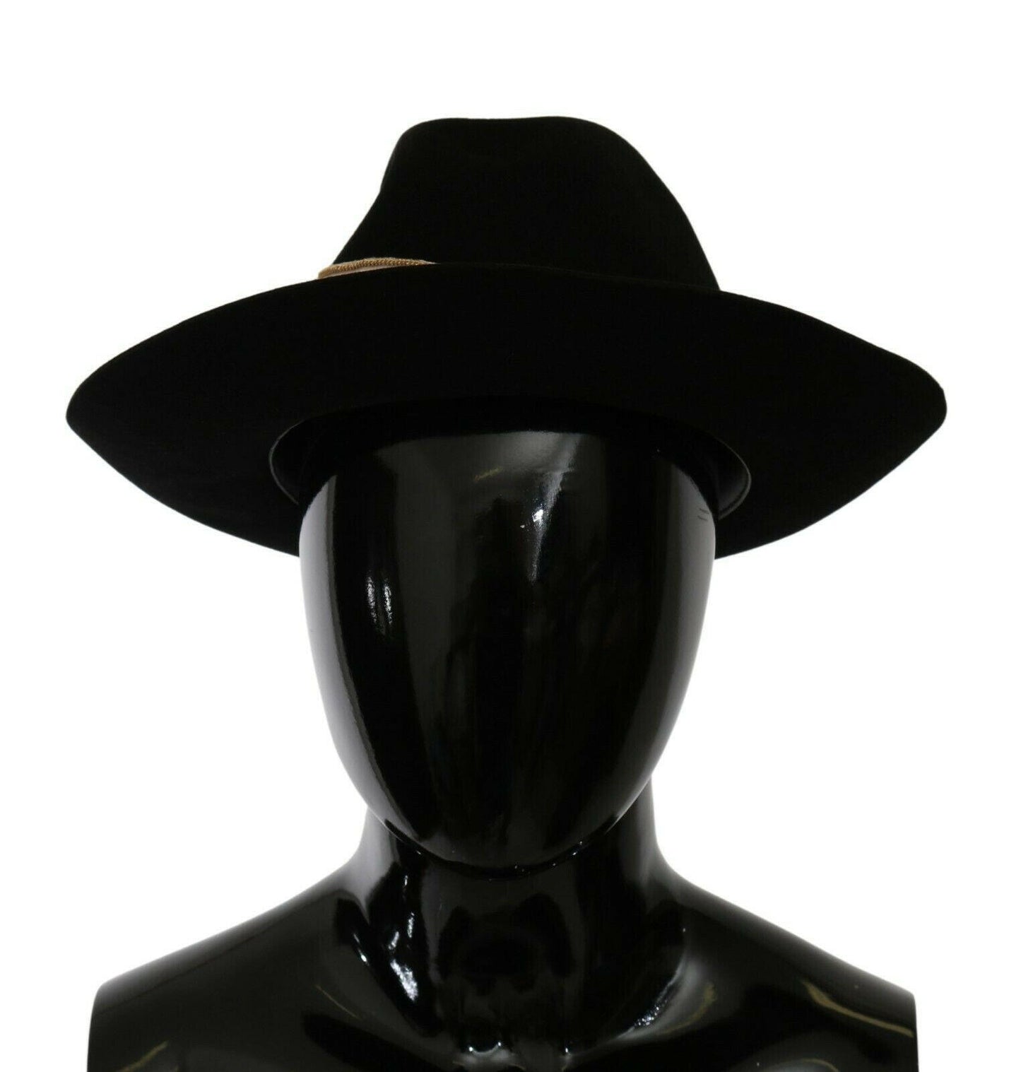 Dolce & Gabbana Elegant Black Lapin Wide Brim Panama Hat