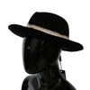 Dolce & Gabbana Elegant Black Lapin Wide Brim Panama Hat