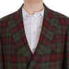 BENCIVENGA Elegant Checkered Double-Breasted Wool Blazer