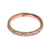 Nialaya Chic Pink Crystal-Encrusted Silver Ring