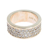 Nialaya Glamorous Silver CZ Crystal Embellished Ring