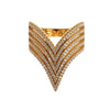 Nialaya Glamorous Gold Plated Crystal Ring