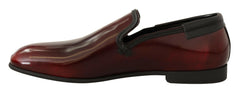 Elegant Bordeaux Leather Loafers