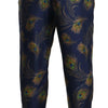 Dolce & Gabbana Exquisite Peacock Print Silk Trousers