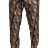 Dolce & Gabbana Elegant Silk Jogger Pants with Vibrant Print