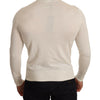 Dolce & Gabbana Ivory Cashmere-Silk Blend Turtleneck Sweater