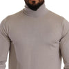 Dolce & Gabbana Elegant Light Blue Cashmere Turtleneck Sweater