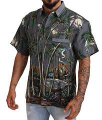 Dolce & Gabbana Tropical Elegance Linen Silk Men's Shirt