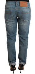 Chic Washed Cotton Denim with Folded Hem