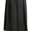 Dolce & Gabbana Elegant A-Line Midi Wool Skirt in Gray Zigzag