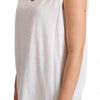 Dolce & Gabbana Floral Trim Logo Tank Top in White