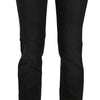 John Galliano Elegant Black Slim Fit Corduroy Jeans