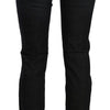 John Galliano Elegant Black Slim Fit Corduroy Jeans