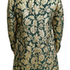 Dolce & Gabbana Elegant Gold Green Jacquard Sicilia Jacket