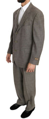 Elegant Light Brown Wool Men's Suit