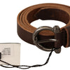 John Galliano Elegant Brown Leather Fashion Belt