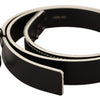 Costume National Chic Black Leather Fashion Belt with White Accents