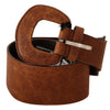 Costume National Elegant Brown Leather Fashion Belt