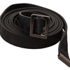 Costume National Chic Black Leather Fashion Belt with Metal Buckle