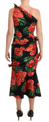 Dolce & Gabbana Elegant Floral Silk Draped Dress