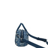 MCM Boston Mini Blue Vintage Jacquard Logo Fabric Satchel Crossbody Handbag