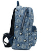 MCM Stark Small Blue Vintage Jacquard Monogram Logo Fabric Backpack Bookbag