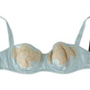 Dolce & Gabbana Elegant Silk Blend Balconette Bra in Light Blue