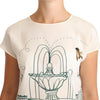 Dolce & Gabbana Elegant Silk Botanical Garden Fountain Tee