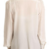 Dolce & Gabbana Elegant Silk Top in Off White