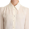 Dolce & Gabbana Elegant Silk Top in Off White