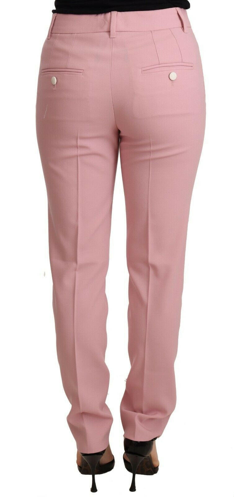 Dolce & Gabbana Elegant Pink Tapered Wool Trousers