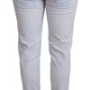 Acht Light Blue Cotton Push Up Denim Jeans