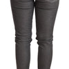 Acht Elegant Gray Mid Waist Skinny Jeans