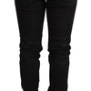 Acht Sleek Black Washed Skinny Jeans