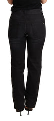 Chic Black Washed Straight Cut Jeans