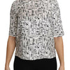 Dolce & Gabbana Elegant Trumpet Print Silk Blouse Top