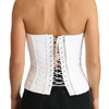 Dolce & Gabbana Elegant White Strapless Corset Top