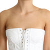 Dolce & Gabbana Elegant White Strapless Corset Top