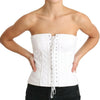 Dolce & Gabbana Elegant White Strapless Corset Top