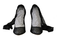 Dolce & Gabbana Elegant Netted Sock Pumps in Timeless Black